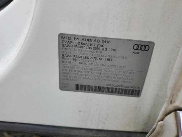 2016 AUDI Q5 PREMIUM - WA1C2AFP4GA140875