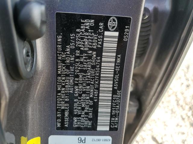 VIN 4T4BF1FK7FR504764 2015 Toyota Camry, LE no.12