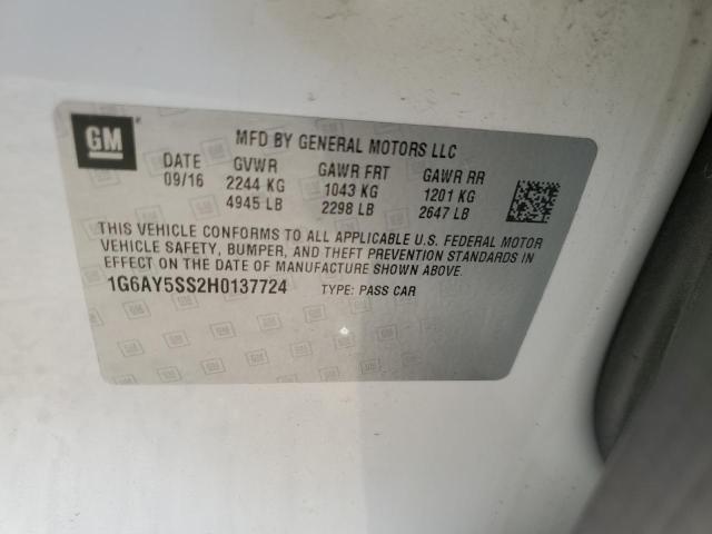 2017 CADILLAC CTS PREMIU - 1G6AY5SS2H0137724