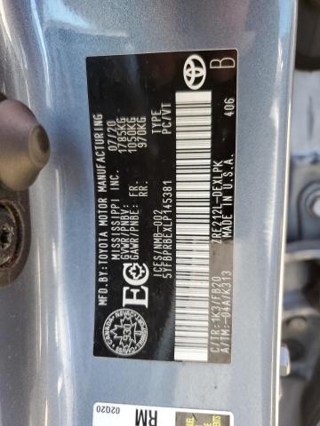 2020 TOYOTA COROLLA LE - 5YFBPRBEXLP145381