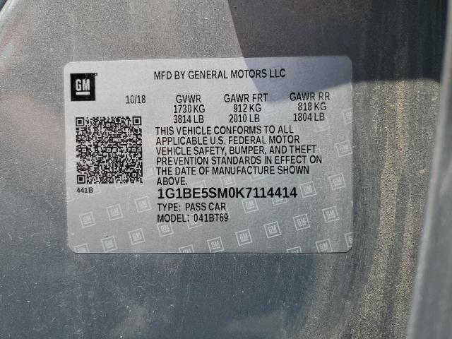 1G1BE5SM0K7114414 2019 CHEVROLET CRUZE