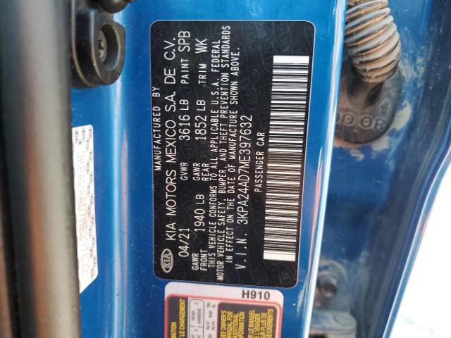 2021 KIA RIO LX - 3KPA24AD7ME397632