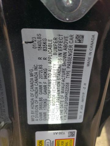 2023 HONDA CIVIC 2HGFE2F55PH522558