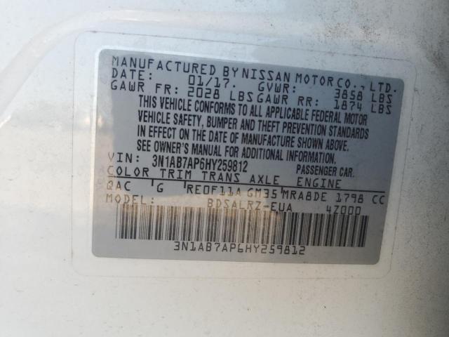2017 NISSAN SENTRA S - 3N1AB7AP6HY259812