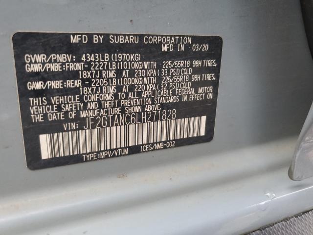 2020 SUBARU CROSSTREK - JF2GTANC6LH271828