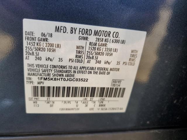 2018 FORD EXPLORER P - 1FM5K8HT0JGC03522