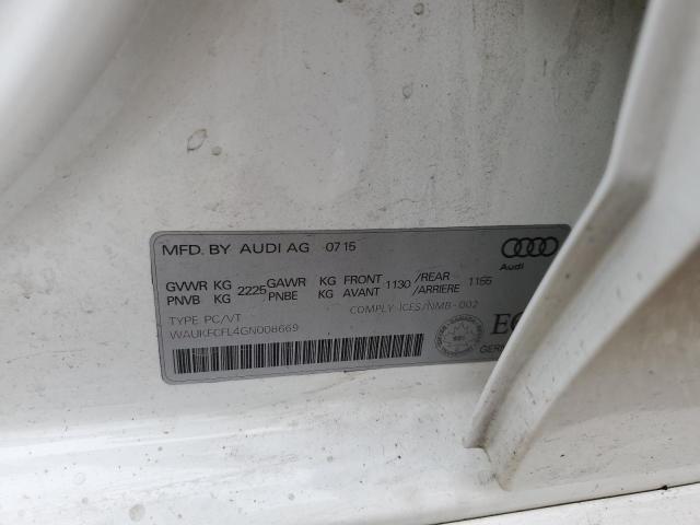 2016 AUDI A4 TECHNIK WAUKFCFL4GN008669
