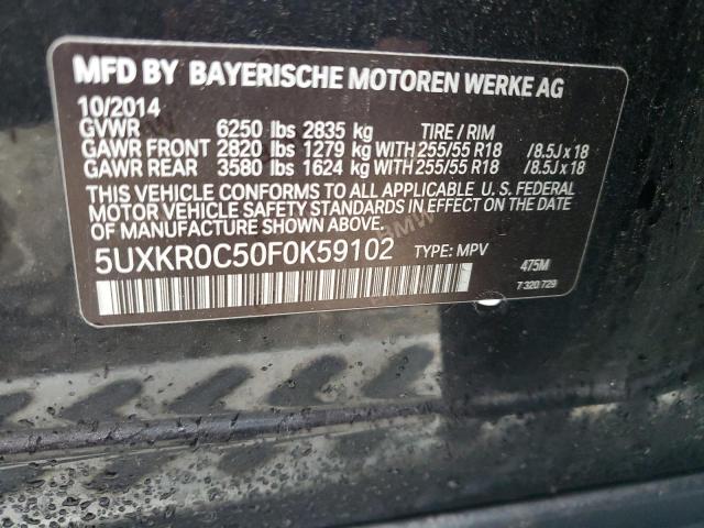 VIN 5UXKR0C50F0K59102 2015 BMW X5, Xdrive35I no.14