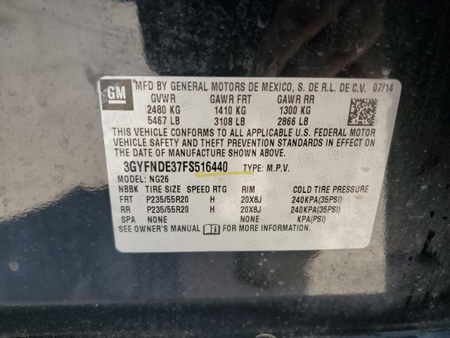 VIN 3GYFNDE37FS516440 2015 Cadillac SRX, Premium Co... no.12