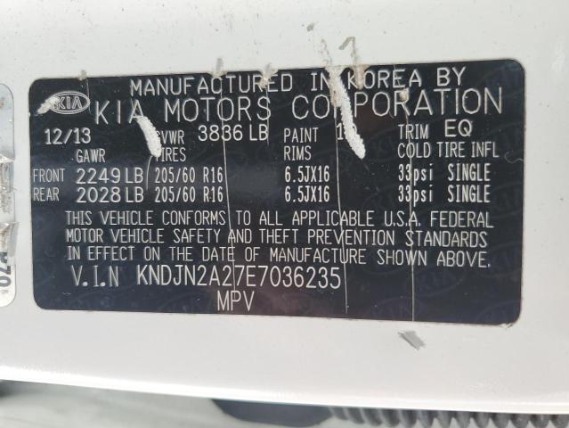 VIN KNDJN2A27E7036235 2014 KIA Soul no.12