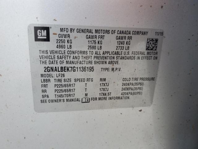 2016 CHEVROLET EQUINOX LS - 2GNALBEK7G1136195
