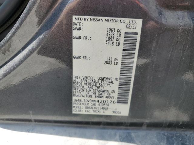 2022 NISSAN ALTIMA SV - 1N4BL4DV9NN420126