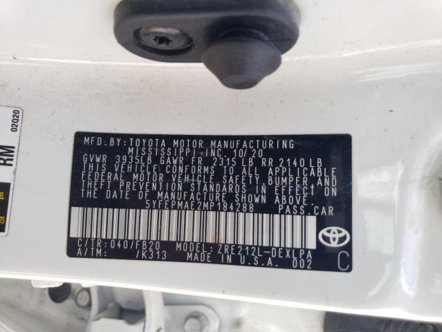 2021 TOYOTA COROLLA LE - 5YFEPMAE2MP184288