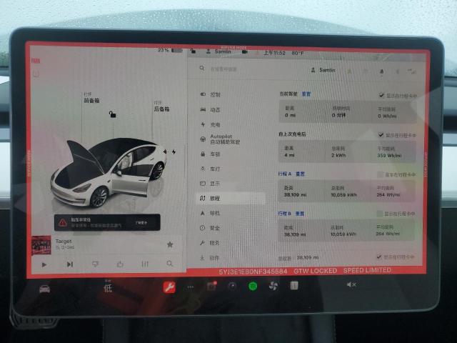 2022 TESLA MODEL 3 - 5YJ3E1EB0NF345584