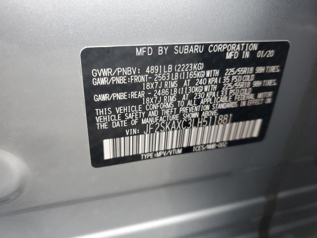 2020 SUBARU FORESTER T JF2SKAXC3LH511881