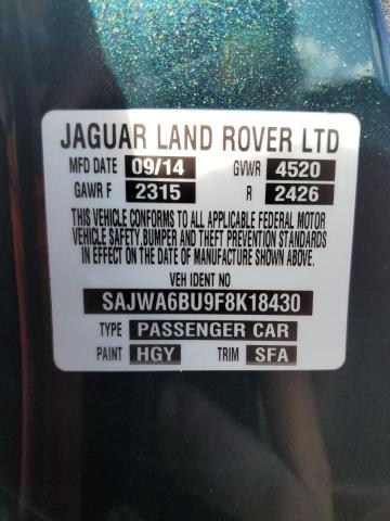 VIN SAJWA6BU9F8K18430 2015 Jaguar F-Type, S no.13