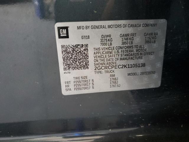 2019 CHEVROLET SILVERADO - 2GCRCPEC2K1105138