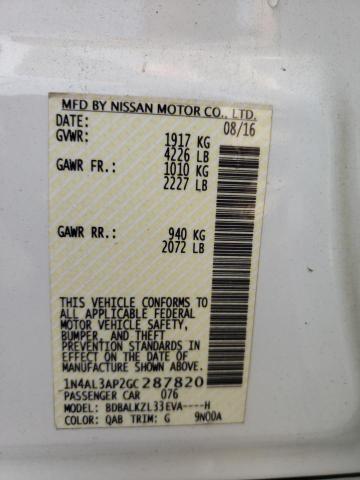 2016 NISSAN ALTIMA 2.5 - 1N4AL3AP2GC287820