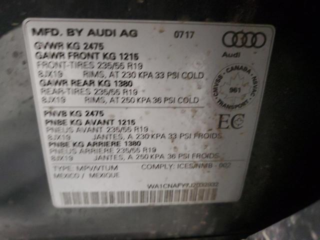 2018 AUDI Q5 PRESTIG WA1CNAFY7J2032932