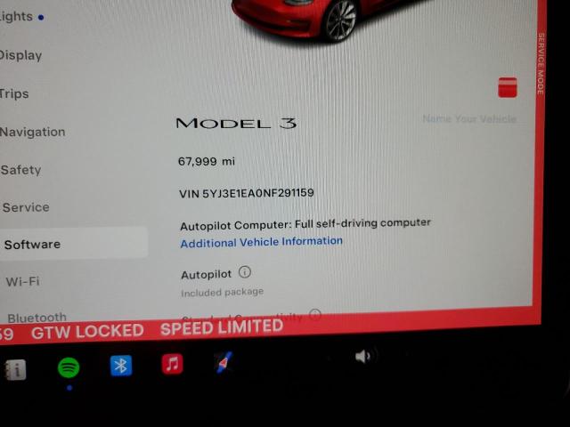 2022 TESLA MODEL 3 - 5YJ3E1EA0NF291159