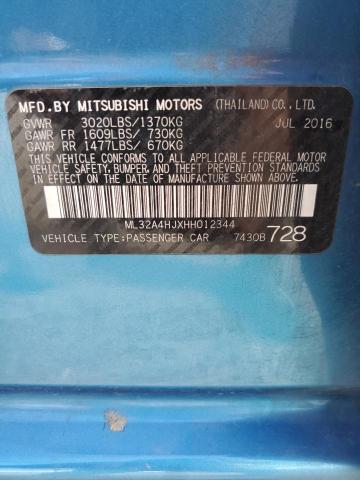 2017 MITSUBISHI MIRAGE SE - ML32A4HJXHH012344