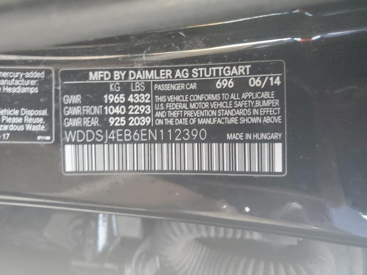 Lot #2796891668 2014 MERCEDES-BENZ CLA 250