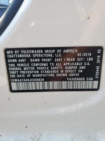 VIN 1VWAA7A33JC025829 2018 Volkswagen Passat, S no.13