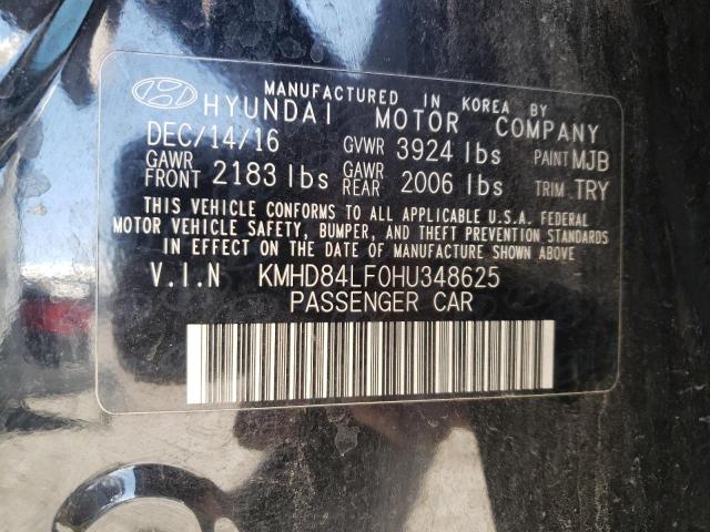 2017 HYUNDAI ELANTRA SE - KMHD84LF0HU348625