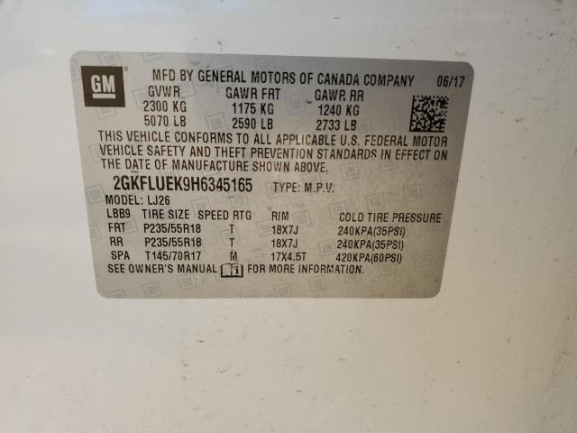 2017 GMC TERRAIN SL - 2GKFLUEK9H6345165