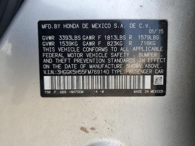 2015 HONDA FIT LX - 3HGGK5H55FM769140