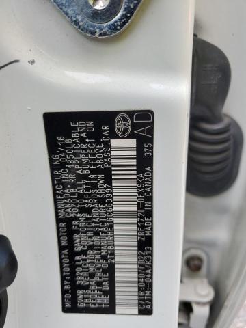 2016 TOYOTA COROLLA L - 2T1BURHE1GC663997