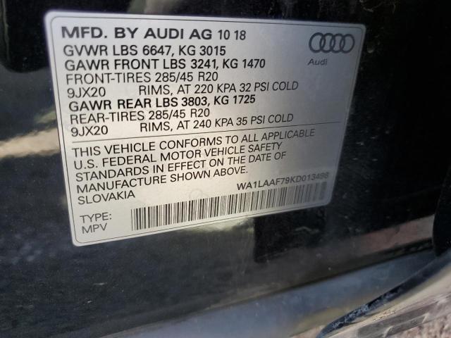 VIN WA1LAAF79KD013498 2019 Audi Q7, Premium Plus no.12