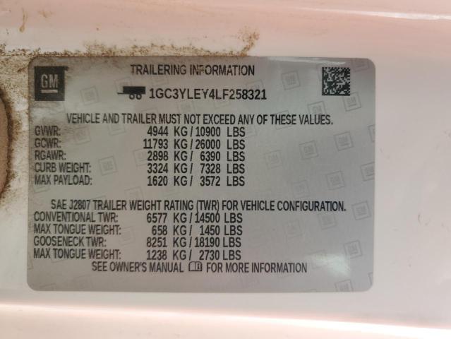 2020 CHEVROLET SILVERADO - 1GC3YLEY4LF258321