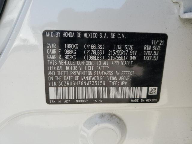 VIN 3CZRU6H78NM735159 2022 HONDA HR-V no.13