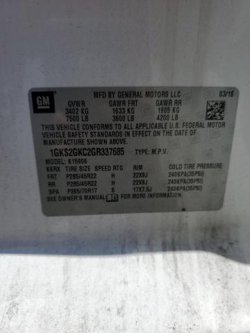 2016 GMC YUKON XL K - 1GKS2GKC2GR337685