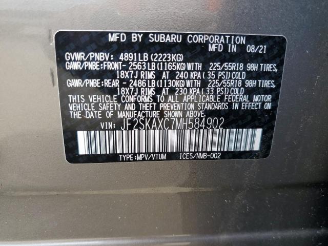 2021 SUBARU FORESTER T - JF2SKAXC7MH584902