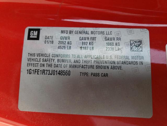 2018 CHEVROLET CAMARO SS - 1G1FE1R73J0148560