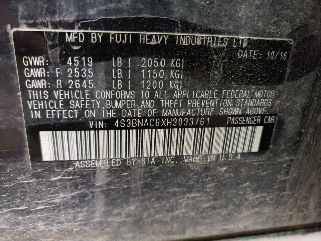 2017 SUBARU LEGACY 2.5 - 4S3BNAC6XH3033761