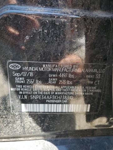 2019 HYUNDAI SONATA LIM - 5NPE34AF3KH738310