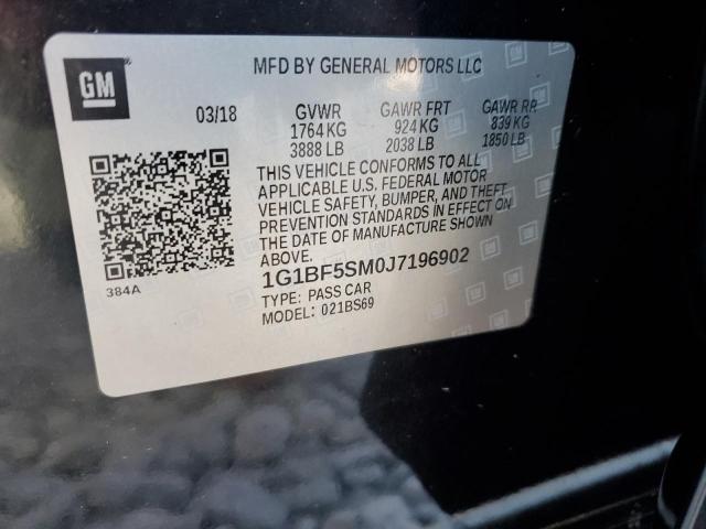 2018 CHEVROLET CRUZE PREM - 1G1BF5SM0J7196902