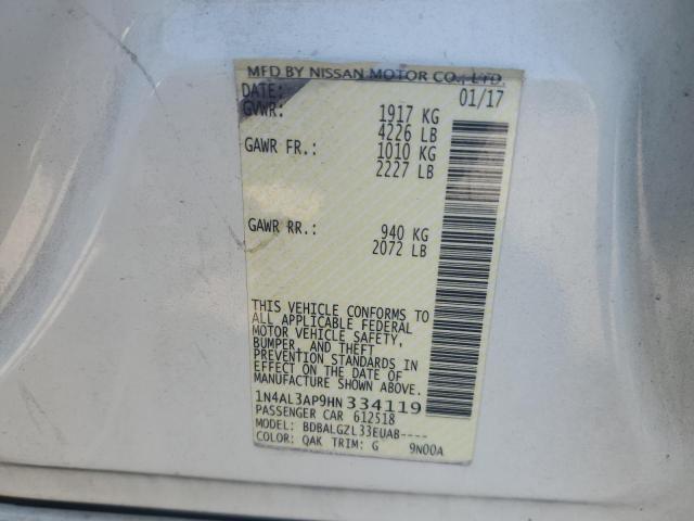 2017 NISSAN ALTIMA 2.5 - 1N4AL3AP9HN334119
