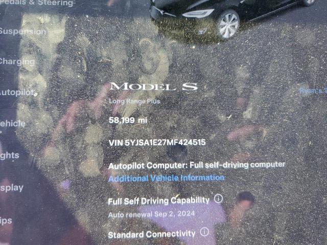 2021 TESLA MODEL S - 5YJSA1E27MF424515