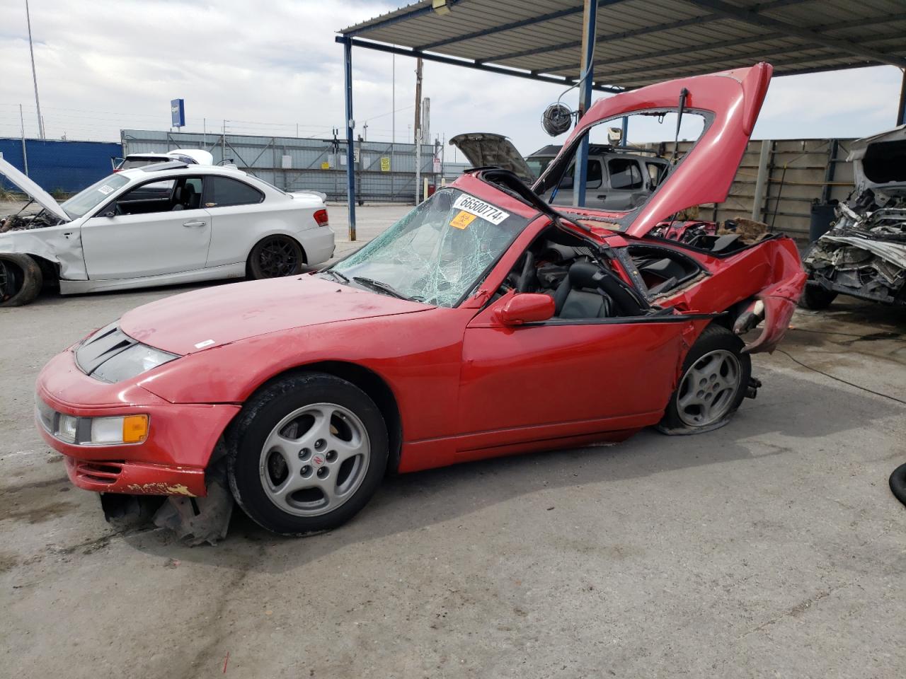 NISSAN 300ZX 1990 red hatchbac gas JN1CZ24A6LX000486 photo #1