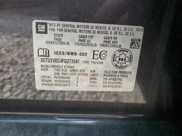 2015 GMC SIERRA K15 - 3GTU2VEC4FG273541