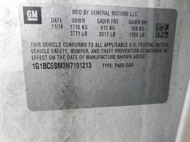 2017 CHEVROLET CRUZE LS - 1G1BC5SM3H7191213