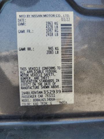2022 NISSAN ALTIMA SV - 1N4BL4DV5NN352939
