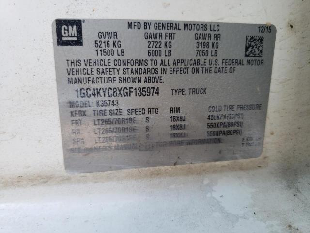 2016 CHEVROLET 3500HD 1GC4KYC8XGF135974