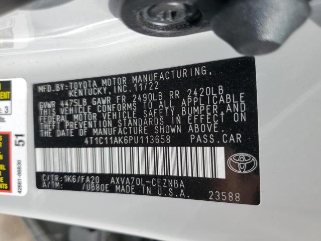 VIN 4T1C11AK6PU113658 2023 Toyota Camry, LE no.12