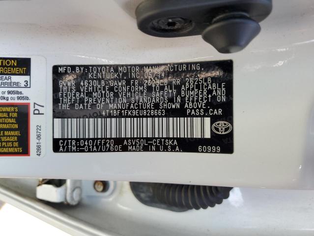 VIN 4T1BF1FK9EU828663 2014 Toyota Camry, L no.13