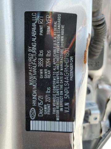 2022 HYUNDAI ELANTRA SEL 5NPLS4AG9NH071301